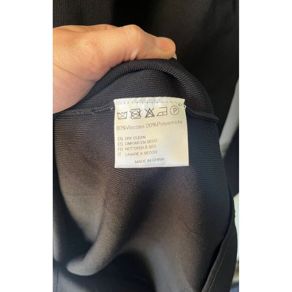 Mother of All NEW NWT Helen Knit dress Black Ribbed Long Sleeve Mock Neck Medium - Picture 8 of 9